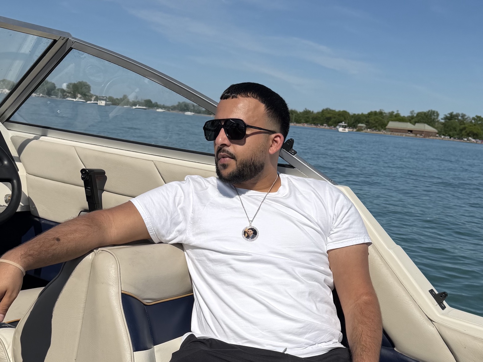 Official Bedouin traveling by boat