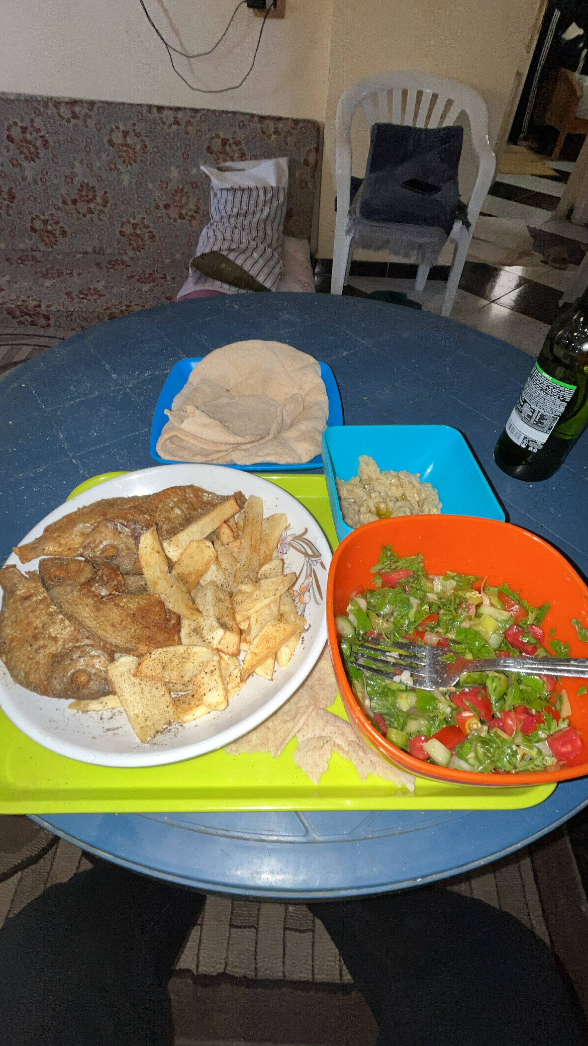 A home-style meal in Egypt
