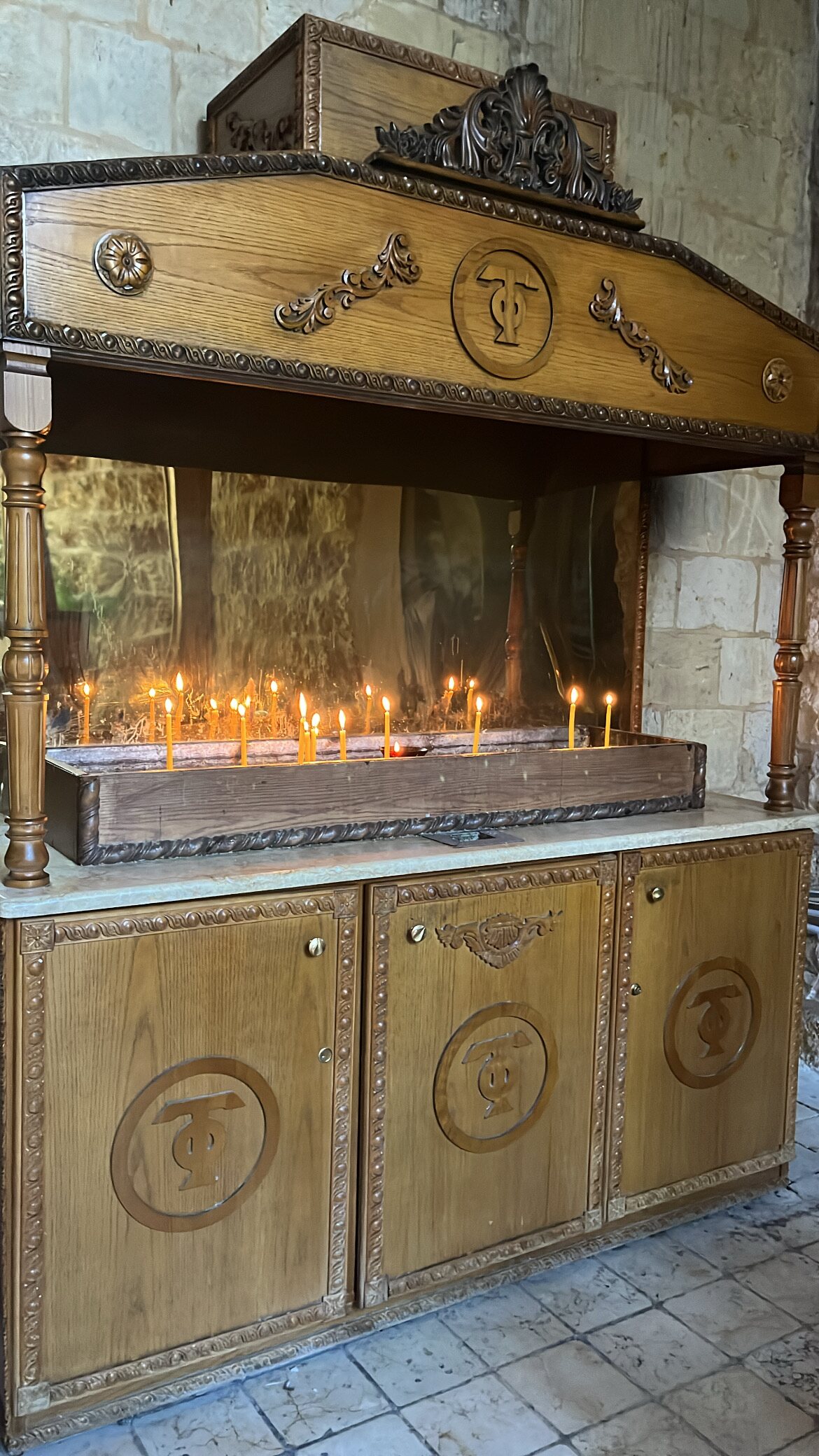 Candles at a heritage site in Jordan