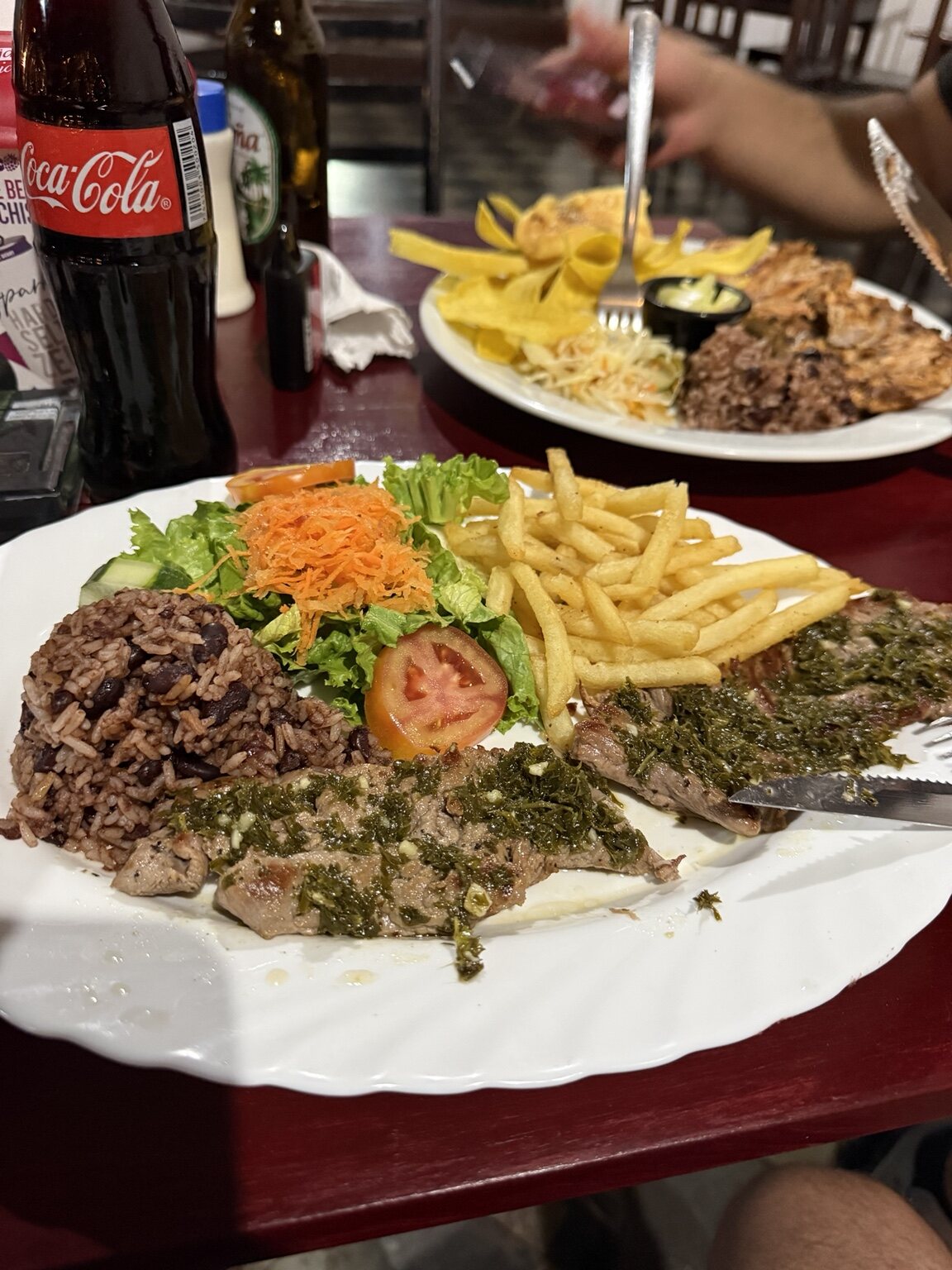 A plate of local food in Nicaragua