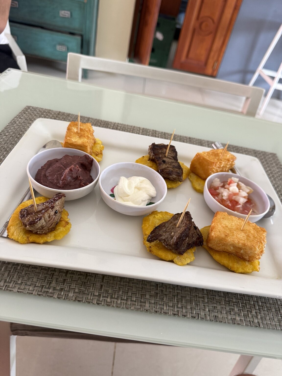 A tasting plate during the Nicaragua journey